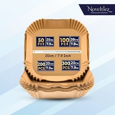 Air Fryer Paper Liners SQUARE PREMIUM Quality Disposable Non-stick Liners