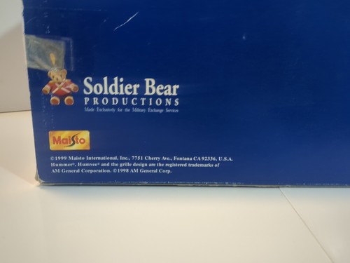 1/18 Maisto Soldier Bear Hummer Humvee H2 SUV Yellow Premiere Edition New Vhtf - Picture 12 of 13