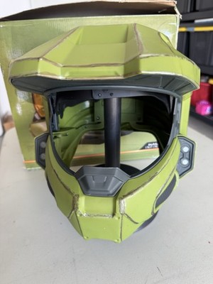 HALO Master Chief Deluxe Helmet with Stand LED Lights, NO VISOR 