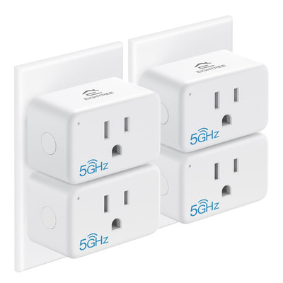 Mini Smart Plug 5Ghz Wi-Fi Compatible 15A, Smart Plugs That Work with Alexa & Go