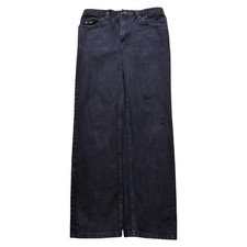 Vintage 90s Lee Jeans Mens 34x32 Straight Fit Faded Black Heavyweight Denim