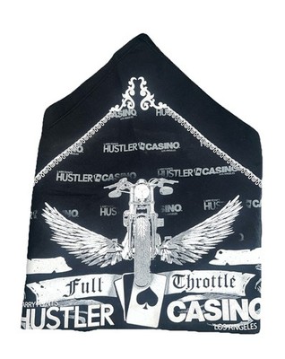Larry Flint s Full Throttle,Bandana,Hustler Casino Los Angels,Blk/Wht,20.5x21.5 