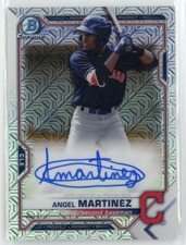 2021 Bowman Mega Box Chrome Mojo Auto Angel Martinez #BMA-AMA Guardians