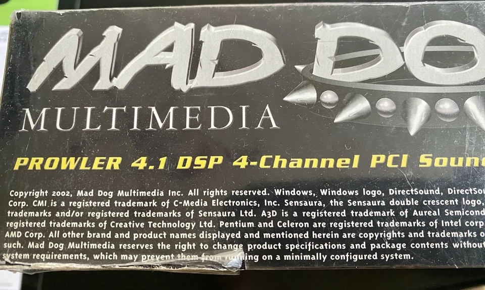 Mad Dog Prowler 4.1 DSP PCI Multimedia Sound Card Sealed Brand NEW Vintage - Image 4 of 4