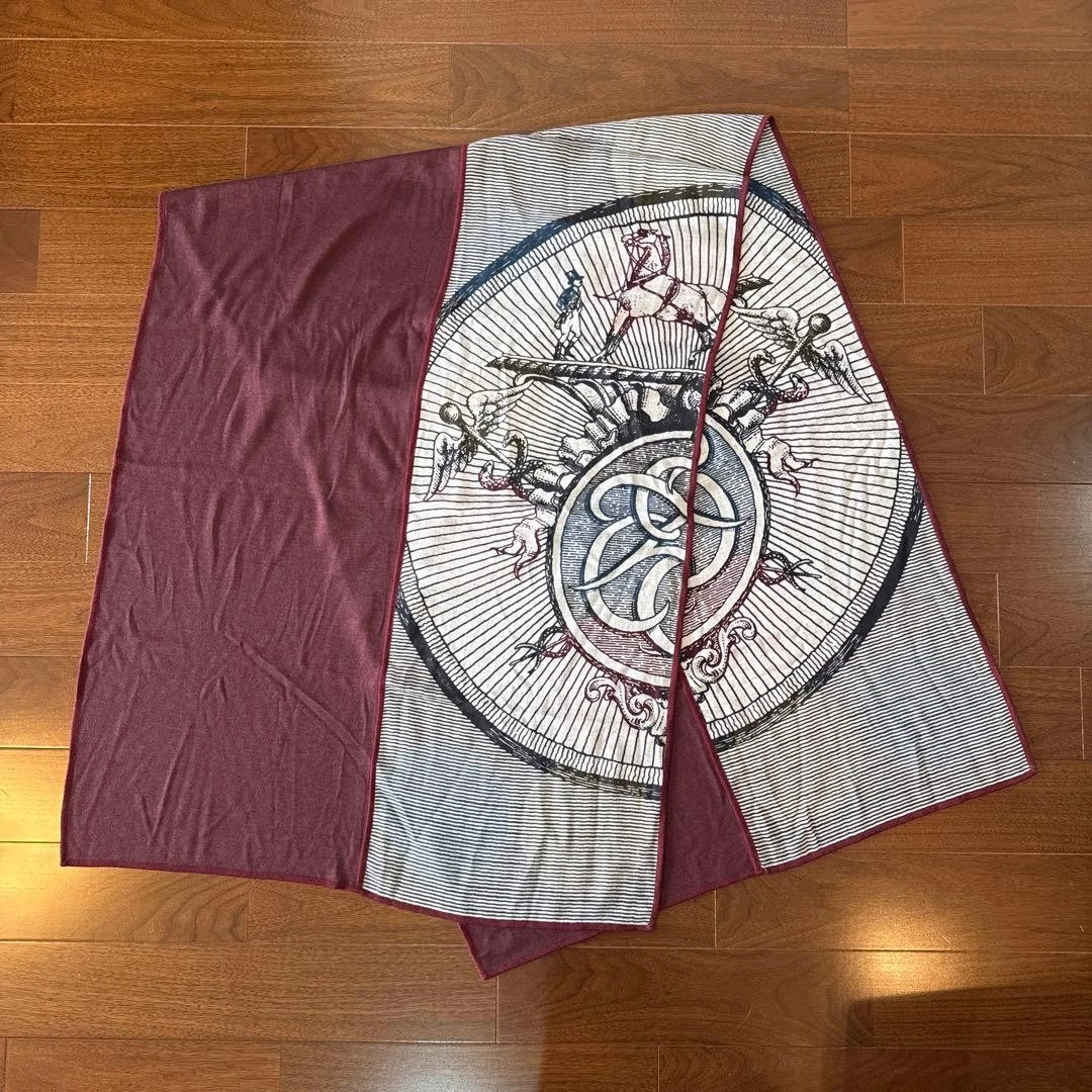 Hermes — HERMES Scarf Shawl 68x25in Long Wrap Almost Unused Auth SR1638