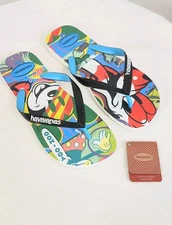 Havaianas Men's 9/10 Flip Flops Disney Mickey Pluto Thong Slip-on Shoes 9 10 43
