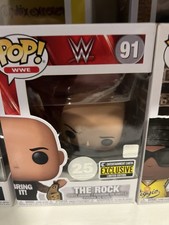 Funko Pop! WWE Exclusive 25th Anniv Entertainment Earth The Rock #91 Cena #136 …