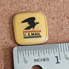 USPS Vintage Eagle Logo Pin 3/4" Enamel Hat Lapel Post Office Mail Carrier