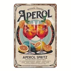 CocktailClassics Vintage Aperol Tin Metal Signs Home Décor Retro Cocktail Advert