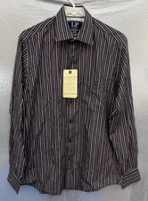 Louis Philippe Jermyn Shirt Mens Sz 40cm Pink Stripe Long Sleeve Button Down NWT