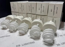 SET OF 10. OTT-LITE 13W Bulb SL 13 B-120 Replacement Spiral bulb CFL 5000K