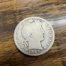 1897 Barber Quarter Better Date Actual Coin. Shop At My Store For Quarters