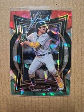 2025 Panini Select Concourse Jacob Wilson Red Green Ice #56 Athletics