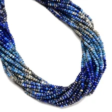 Natural Multi Color Lapis Faceted Rondelle Beads Size 2x3mm 15.5'' Strand