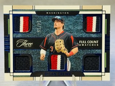   DYLAN CREWS 2025 Panini Three Two Black Full Count Swatches SP RC /15!!!  