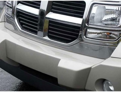1p Luxury FX Chrome 3 1/2' Lower Grille Extension for 07-11 Dodge Nitro