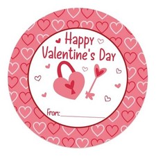 72pcs Happy Valentines Day Stickers - Valentine's Day Stickers Gift Tags A1