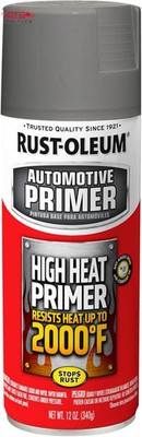 Rust-Oleum 249340 Automotive 12-Ounce High Heat Primer Spray Paint, Gray