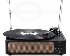 RetroAudio 3 Speed Turntables for Vinyl Records Bluetooth Speakers NWOB W01
