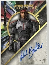#6/25 DEE BAKER as HUNTER Autograoh CANVAS parallel Topps STAR WARS MASTERWORK