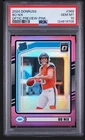 2024 Panini Donruss - Rated Rookie Bo Nix #369 Optic Preview Pink Prizm - PSA 10