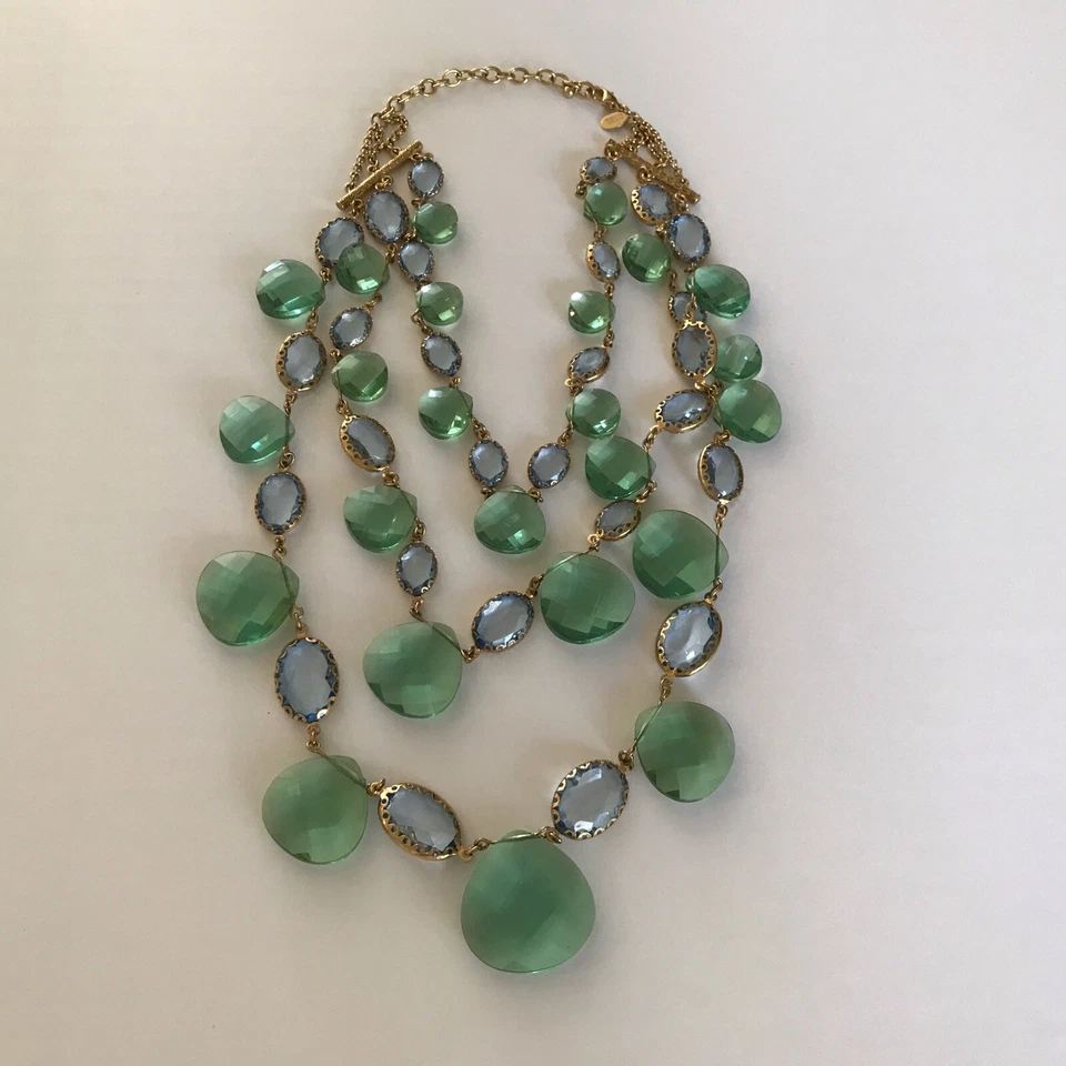 Collar De Colección Joan Rivers Facetado 16" con Extensor de 3" - Imitación Esmeralda con Caja Foto 4 de 4