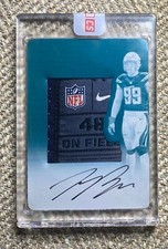  2017 Preferred SILHOUETTES Joey Bosa #1/1 Printing Plate Laundry Tag Auto
