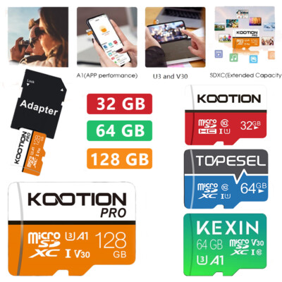 1/2/4/5Pack 32GB Micro SD Card Micro SDHC Card TF Card High-Speed Micro Card Lot