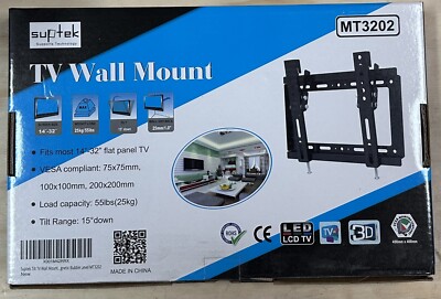 Suptek Tilt TV Wall Mount Bracket. 55Lbs 25Kg.