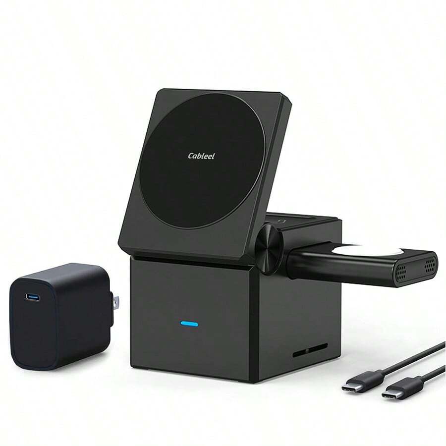 3-in-1 Adjustable MagSafe Charging Cube for Apple Devices  
