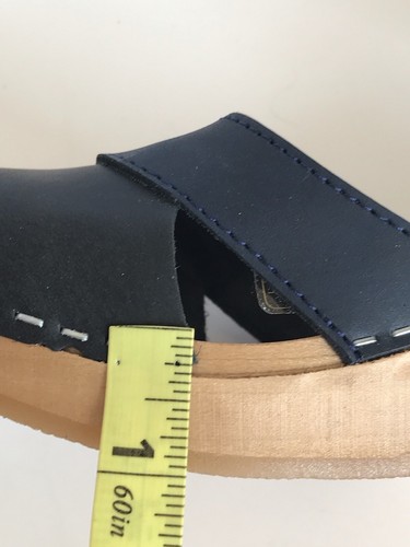 BJORK Swedish Comfort Oiled Leather Clogs Navy Blue Clogs Mila size 36 szs 6-6.5 - Picture 18 of 23