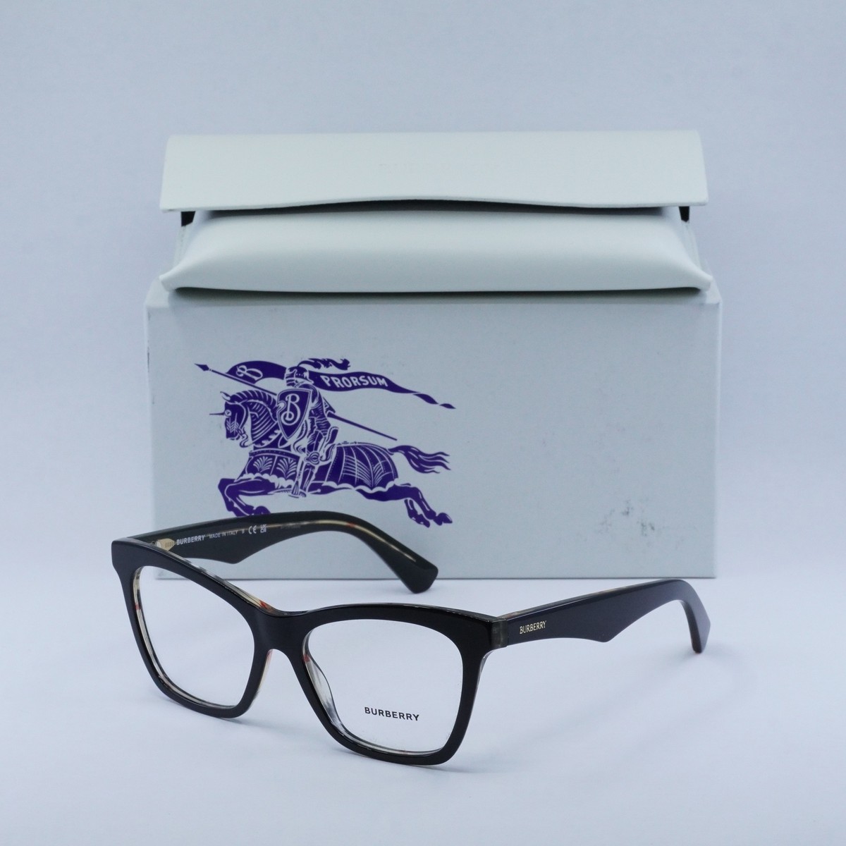 メガネ BURBERRY Woman Optical frames Black 0BE2416 4121 NEW BURBERRY BE2416 4121 Top Black On Vintage Check 54mm