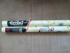 Vintage CON-TACT Roll Self-adhesive Shelf Liner Paper Flower & Butterflies 2 Pc
