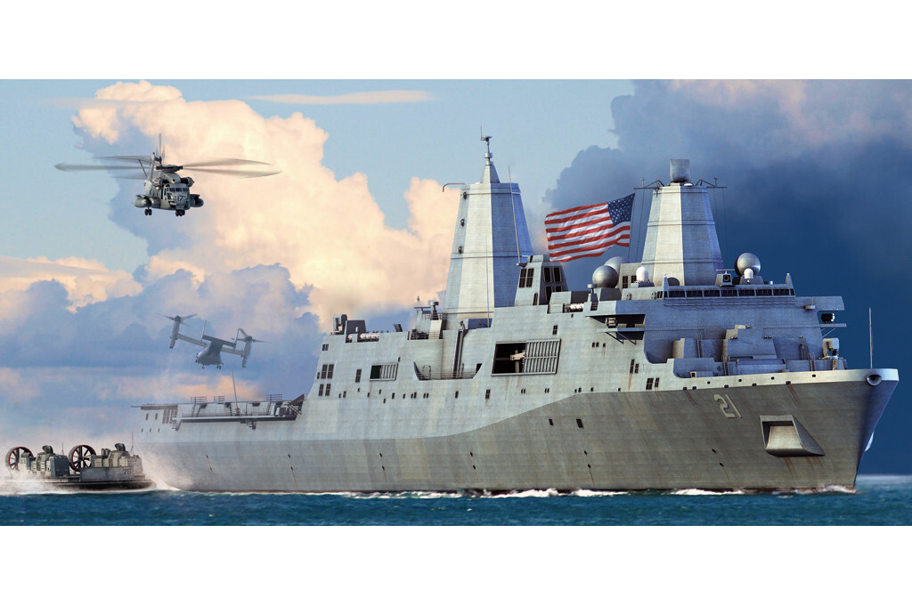 Maquette USS New York LPD-21 Hobbyboss 1:700 pour diorama naval militaire réaliste