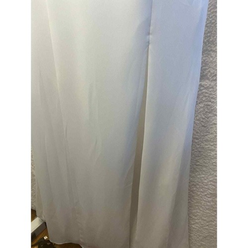 After Six Trompetenkleid elfenbeinfarben gekreuzter Rücken vorne Schlitz Größe 8 - Bild 5 von 9