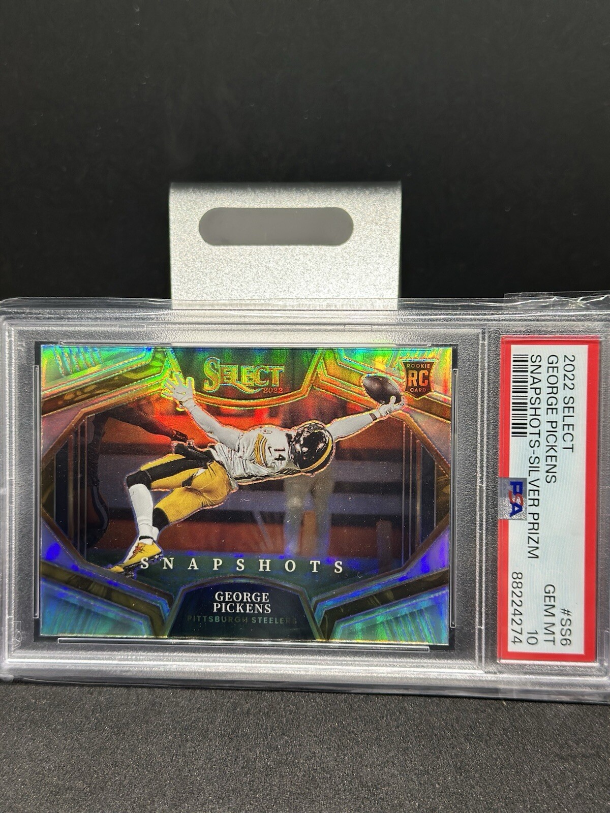 2022 PANINI SELECT SNAPSHOTS SILVER PRIZM #SS6 GEORGE PICKENS ROOKIE RC PSA 10