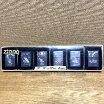 Zippo The Wild West Series Set of 6 Vintage 1991 Oil Lighters JP