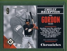 2017 Panini Chronicles Gold Dee Gordon #97 Miami Marlins #'d 166/999 Mint