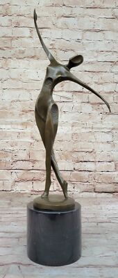 Abstract Modern Art Mid Century Dancer Genuine Bronze Sculpture by Milo Figure
