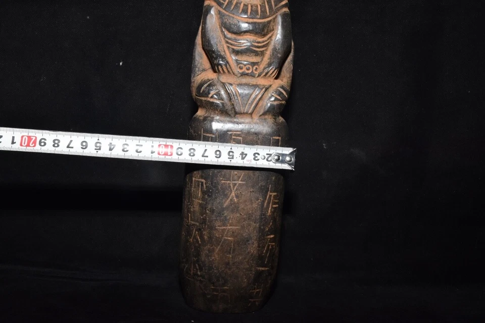 11.6" Cultura China Hongshan Tallada a Mano Raro Sacrificio Meteorito Buda Foto 4 de 4