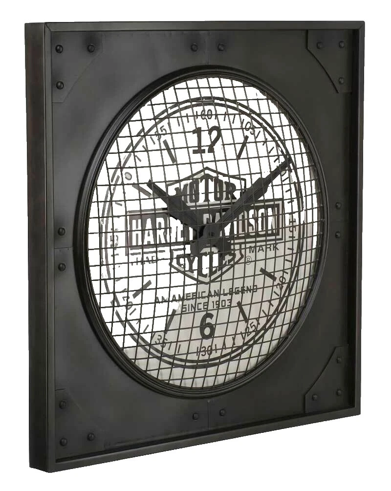 Relojes de pared negro Harley-Davidson