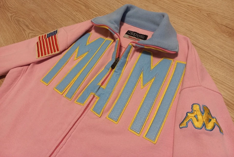 Chaqueta rosa Kappa 2002 Miami EE. UU. talla mediana algodón. Foto 3 de 4