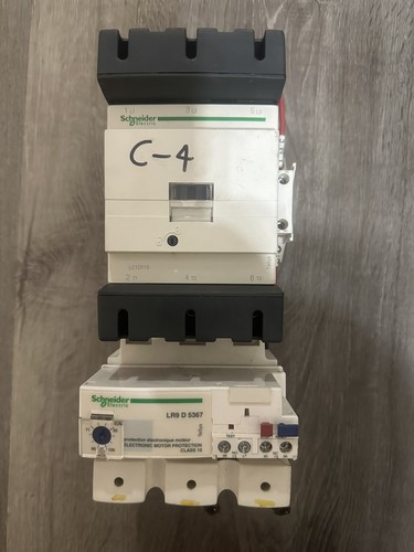 Schneider Electric LC1D115 And LR9D5367 Overload Starter Motor Protection