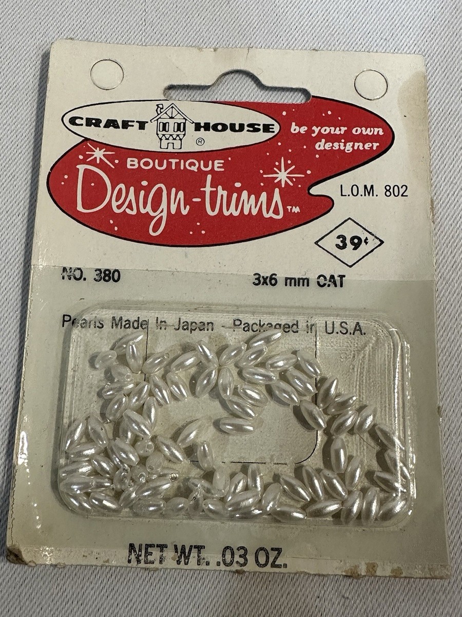 Vintage Beads Pearls 3x6 mm Oat Craft House Boutique Design Trims Nos Crafting | eBay Vintage Beads Pearls 3x6 mm Oat Craft House Boutique Design Trims Nos Crafting | eBay