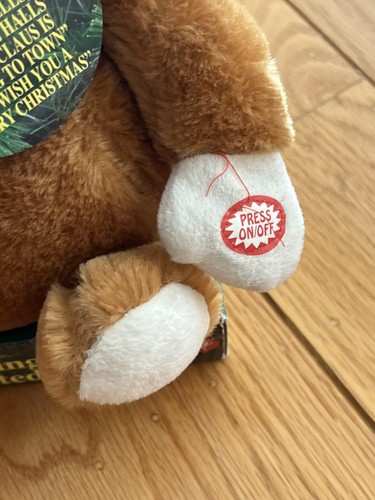 RARO-Dan Dee Peluche Canto Animato Amico Cane Natale-NOS NUOVO CON ETICHETTE-LEGGI - Foto 4 di 10