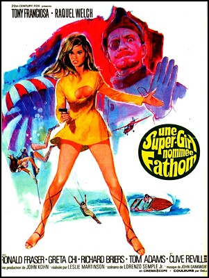 RAQUEL WELCH Movie Poster for 1967 Film FATHOM Picture Photo Print 24x36