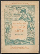 1917 Strawbridge&Clothier German Language book, Advertising Art+Calendar covers