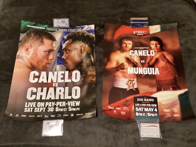 CANELO ALVAREZ 2 PPV POSTERS LOT VS JERMELL CHARLO & JAIME MUNGUIA SIZES 18x24!!