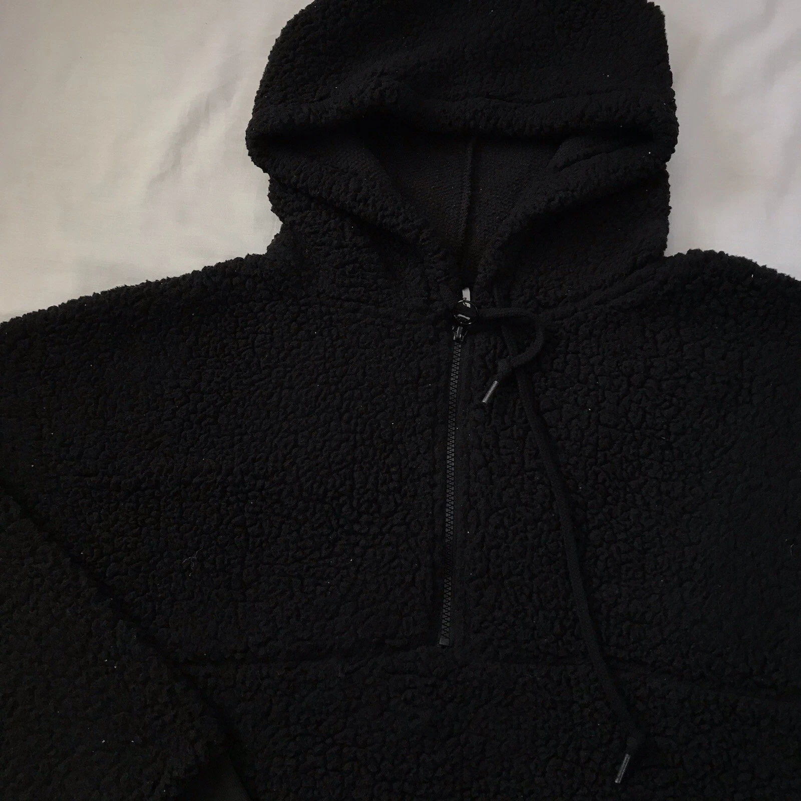 UNDERCOVER Felpa con cappuccio ROSA Victoria’s Secret nera M media Teddy Sherpa 1 4 zip
