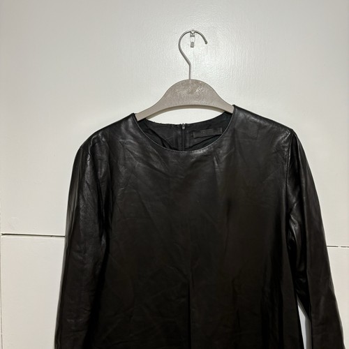 The Row Dress Lambskin Leather Mini 3/4 Sleeve US 10 EU 40 Silk Lined Women’s - Picture 5 of 11